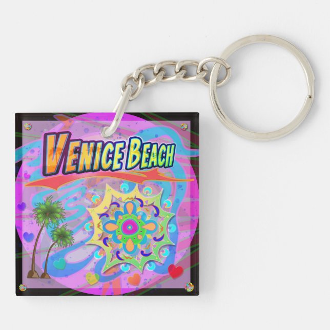 Porte-clefs Venice Beach Vrai Porte - clé de progrès (Dos)