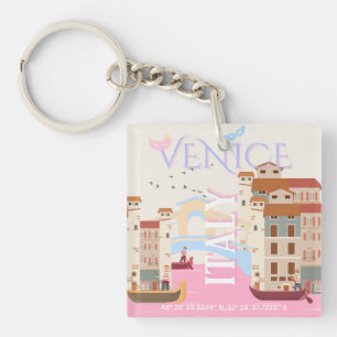 Porte-clefs Venice Travel Art, Italie, Travel Art