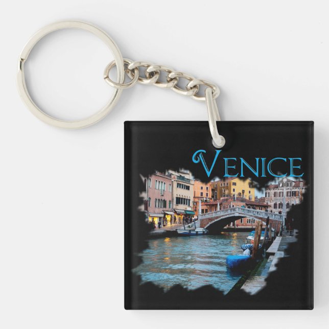 Porte-clefs Venise, Italie : Le long du canal (Devant)