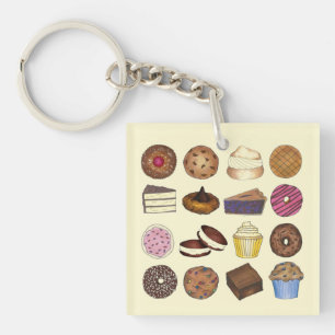 Porte-clefs Vente de gâteau de gâteau Brownie pâtisserie de gâ