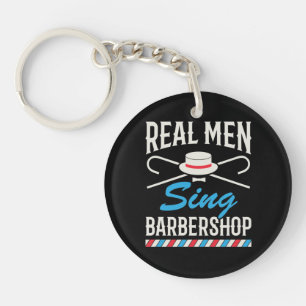 Porte-clefs Véritable Homme Chanter Barbershop Quartet Chanteu