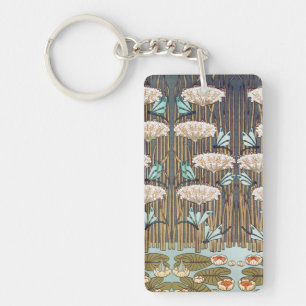 Porte-clefs Verneuil Dragonfly Water Lily Art Nouveau : Vintag