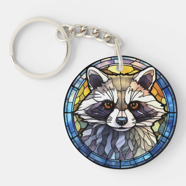 Porte-clefs Verre doux Frisky Raccoon (Devant)
