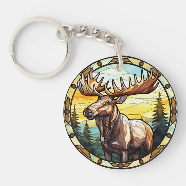 Porte-clefs Verre doux Oie d'Elk Américain (Devant)
