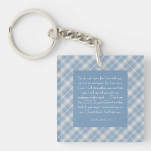 Porte-clefs Verset biblique personnalisable Esaïe 41:10, 13