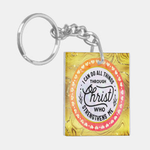 Porte-clefs Verset Je peux faire toutes choses par Christ