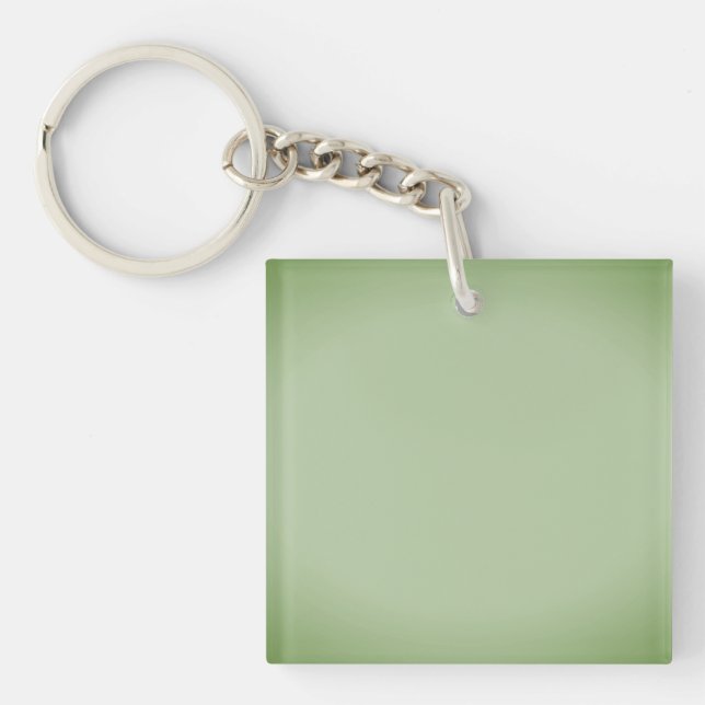 Porte-clefs Vert céladon en jade solide (Devant)