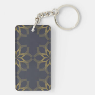 Porte-clefs Vert, cool, unique, abstraction fleur tendance