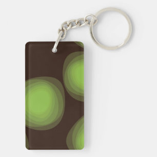 Porte-clefs Vert, cool, unique, tendance, fleur urbaine abstra