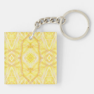 Porte-clefs Viaduc Jaune Clair Art Abstrait Aquarelle