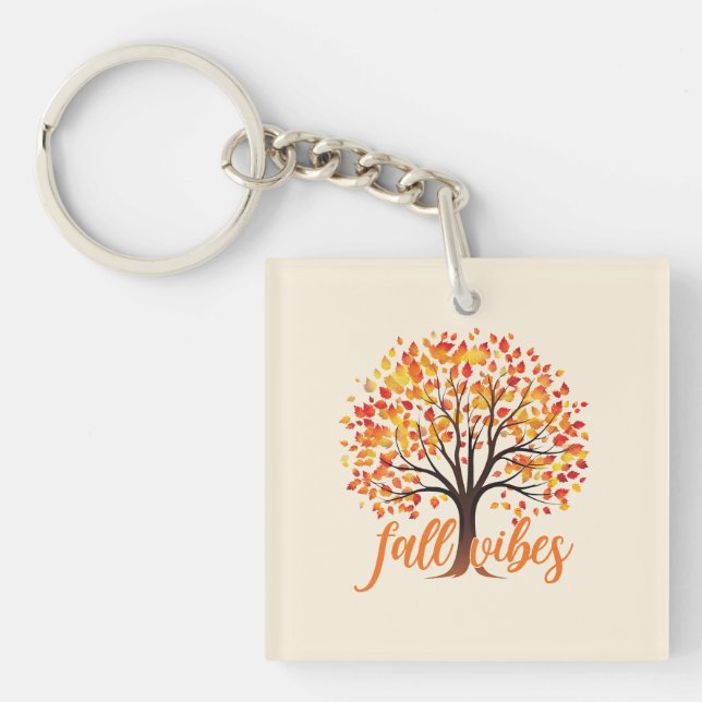 Porte-clefs Vibes d'automne - Cosy Fall Tree (Devant)