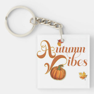 Porte-clefs Vibes d'automne douces Thanksgiving tendance