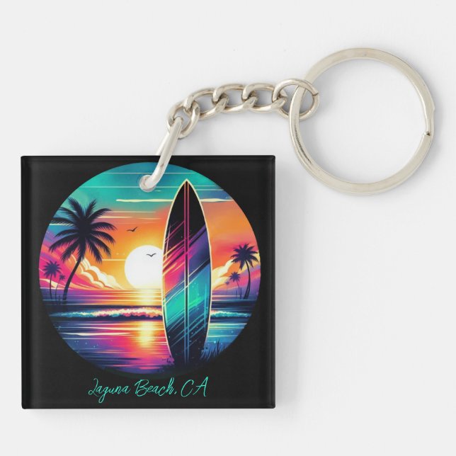 Porte-clefs Vibes de fond de soleil (Dos)