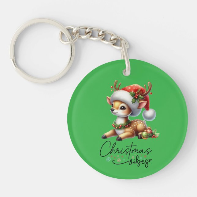 Porte-clefs Vibes de Noël Porte - clé (Devant)