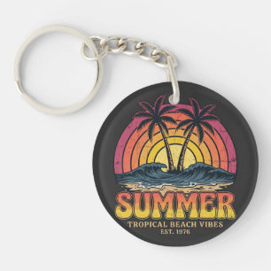 Porte-clefs Vibes de plage tropicale - vacances de vacances d'