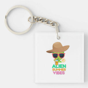 Porte-clefs Vibes de vacances estivales extraterrestres cool
