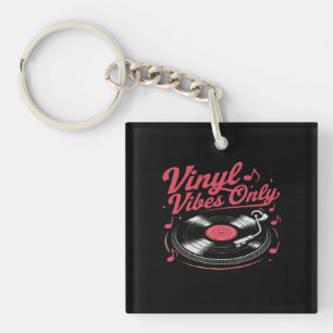 Porte-clefs Vibes de vinyle uniquement - Conception du lecteur