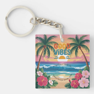 Porte-clefs Vibes d'été Carnet tropical