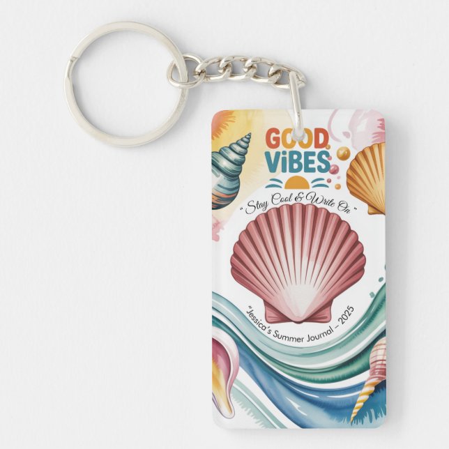Porte-clefs Vibes d'été Carnet tropical (Devant)