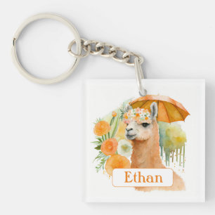 Porte-clefs Vibes d'été Llama - Nom