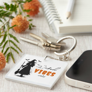 Porte-clefs "Vibes perdues seulement" - Sorcière noire Hallowe