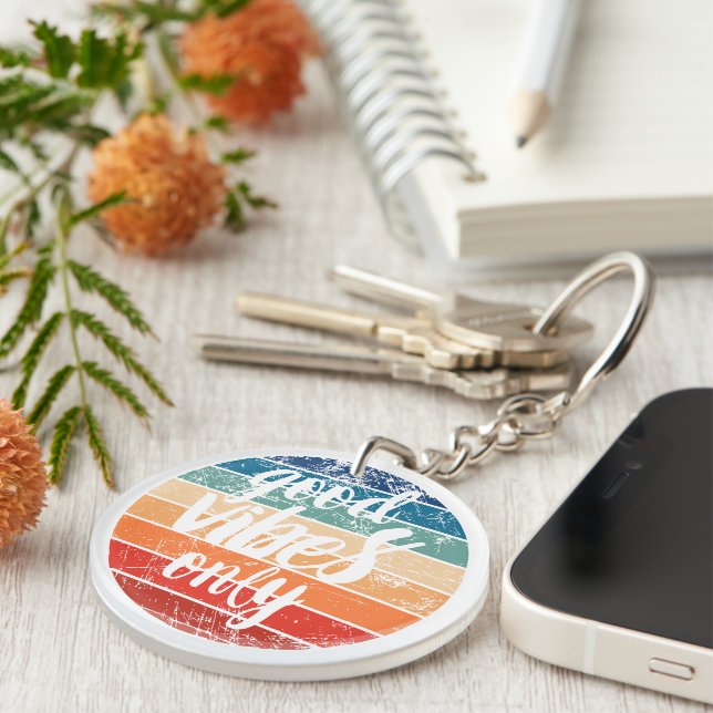 Porte-clefs Vibes Positives Uniquement (Devant droit)