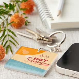 Porte-clefs Vibes Rétro Vintage Été Chaud