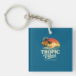 Porte-clefs Vibes tropicaux, échappez à l'ordinaire