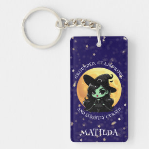 Porte-clefs Vibes Vertes Magiques Nom Personnalisé