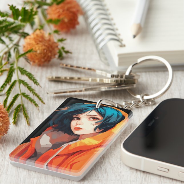 Porte-clefs Vibrant Anime Beauté (Devant droit)