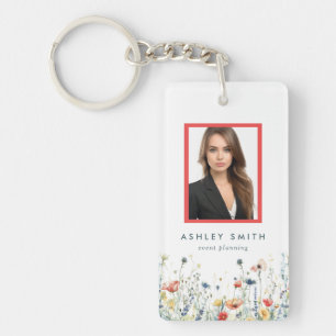 Porte-clefs Vibrant Wildflower Identifiant employé