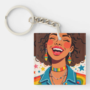 Porte-clefs Vibrations Arc-en-Ciel