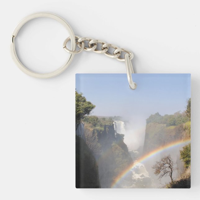 Porte-clefs Victoria Falls Rainbow Waterfall Photo (Devant)