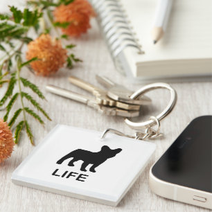 Porte-clefs vie de bulldog français