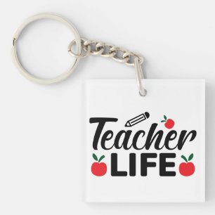 Porte-clefs Vie de l'enseignant Wordart