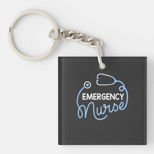 Porte-clefs Vie infirmière | Infirmière d'urgence (Devant)