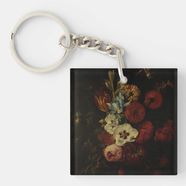 Porte-clefs Vie morte avec fleurs (Devant)