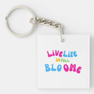 Porte-clefs Vie Motivative En Pleine Fleur
