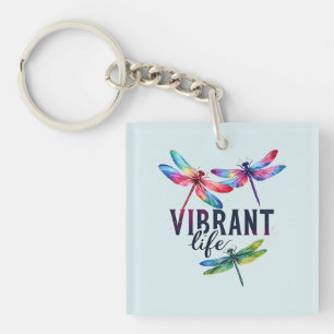 Porte-clefs Vie vibrante - libellule artistique