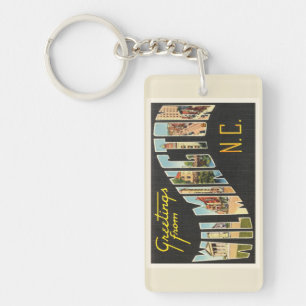 Porte-clefs Vieille carte postale vintage de Wilmington la