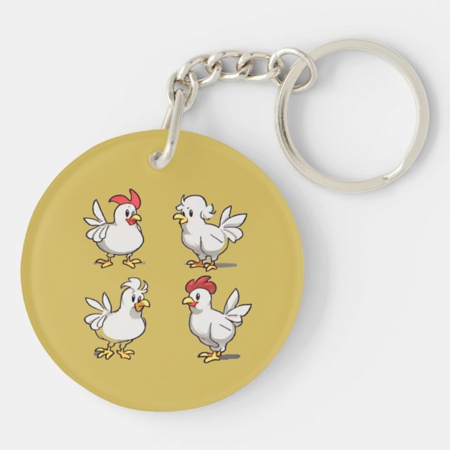 Porte-clefs Vieille dame Porte - clé de poulet (Dos)