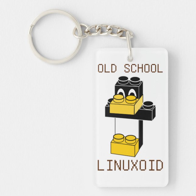 PORTE-CLEFS VIEILLE ÉCOLE LINUXOID (Devant)