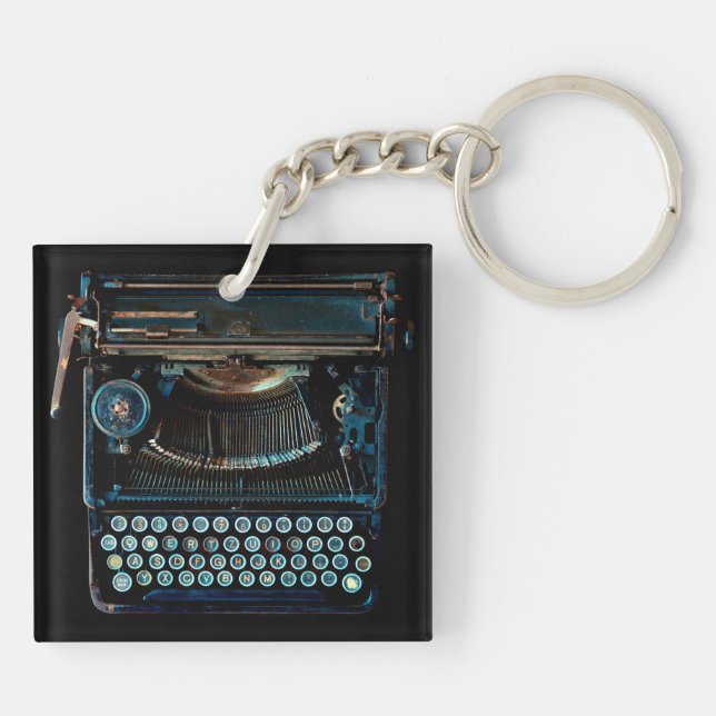 Porte-clefs vieille machine vintage grunge clavier (Dos)