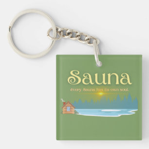 Porte-clefs Vieille maxime de sauna