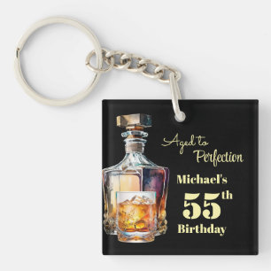 Porte-clefs Vieilli à la perfection Hommes 55e Whisky Annivers