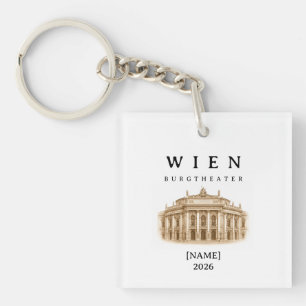 Porte-clefs Vienne personnalisé Burgtheater Nom & Année