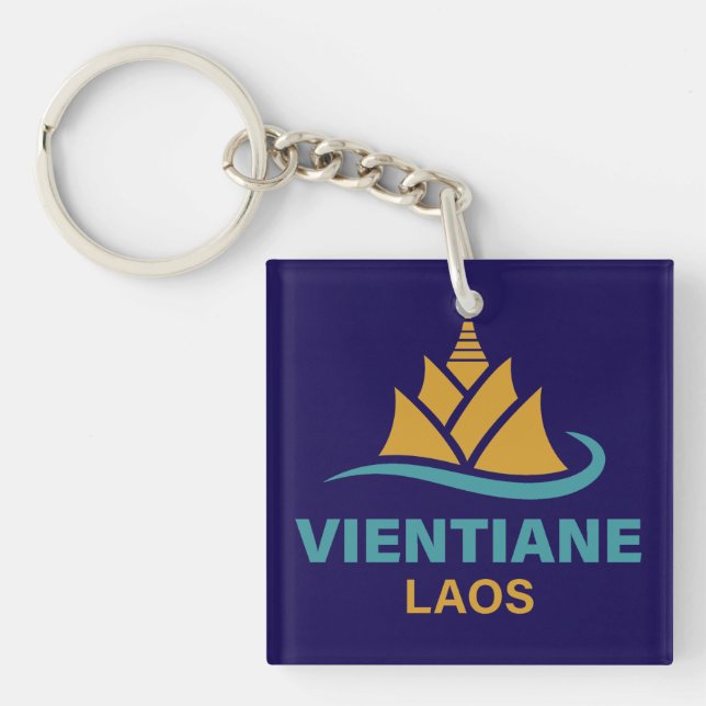 Porte-clefs Vientiane Laos Asie du Sud-Est (Devant)