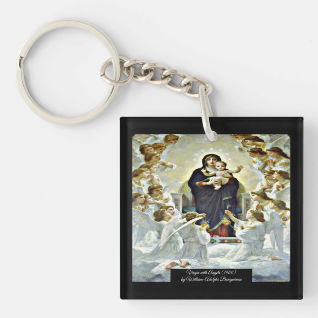 Porte-clefs Vierge avec Angels Bouguereau (Devant)