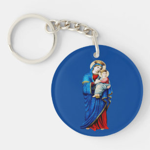 Porte-clefs Vierge Marie avec Bébé Jésus