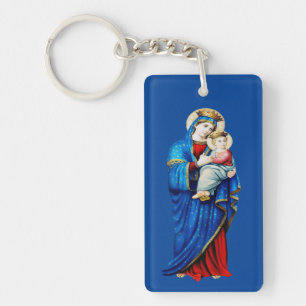 Porte-clefs Vierge Marie avec Bébé Jésus